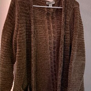 Casual Corner Brown Chunky Knit Cardigan